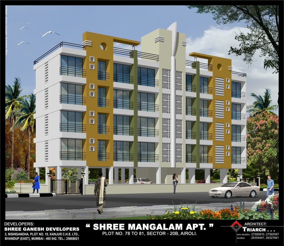 Shree Mangalam Apt., a completed residential project in Airoli associated with Khedekar's Builder & Developers